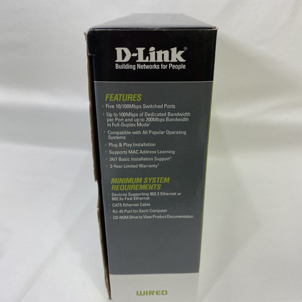 Switch D-Link Ethernet Gigabit 5 Port DES1105 External Ethernet 10/100 Complete - Picture 4 of 7